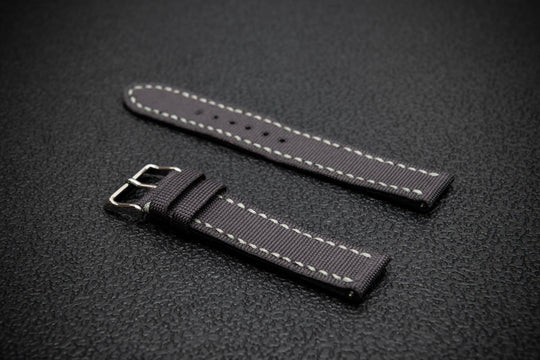 Storm Grey Sailcloth Watch Strap – Handmade by FinWatchStraps®