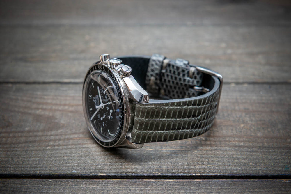 Slate Scale – Handmade Lizard Leather Watch Strap