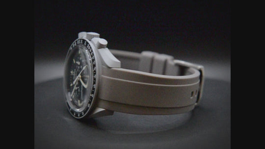 Waterproof watch strap, fluororubber (FKM) watch band, premium quality, for sports, width: 20, 21, 22 mm.