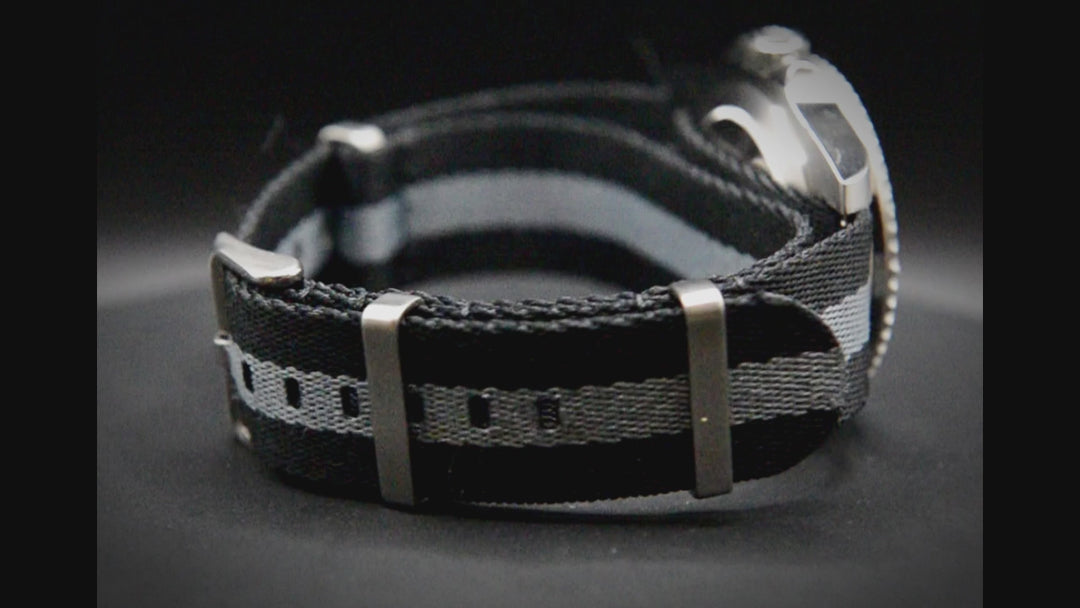 Military Nylon Watch Strap, Army Style Single Pass Watch Band by FinWatchStraps®,watch lugs 20 mm,22 mm.