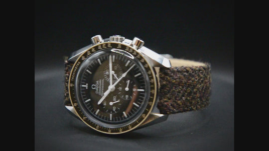 Tweed watch strap, Watch band made of HARRIS TWEED®, "Highland Moss"