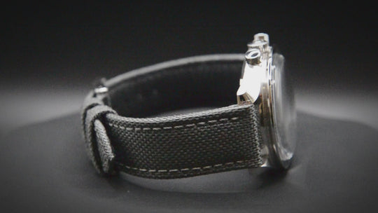 Sailcloth, Cordura military grade watch strap, Quick-release spring bars are installed, lined with Lorica eco-leather by FinWacthStraps®