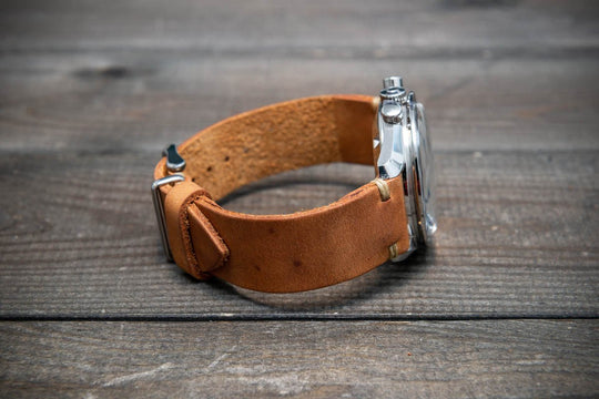 Italian leather watch band, Caramel color. Premium quality watch strap 16 mm, 17 mm, 18mm, 19 mm, 20 mm, 21 mm, 22mm, 23 mm, 24 mm, 25 mm, 26 mm - finwatchstraps