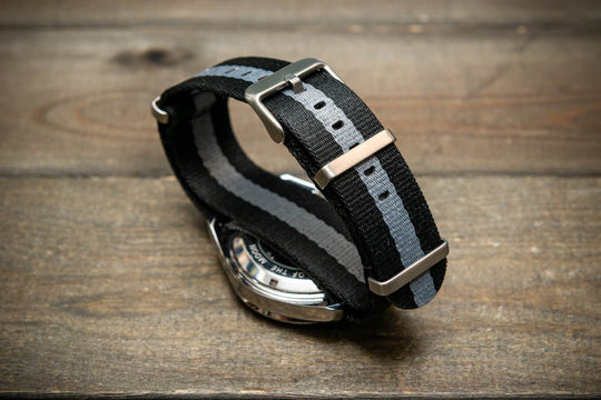 Military Nylon Watch Strap, Army Style Single Pass Watch Band by FinWatchStraps®,watch lugs 20 mm,22 mm. - finwatchstraps