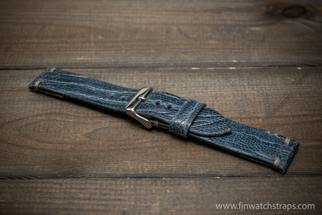 Ostrich legs leather watch strap - finwatchstraps