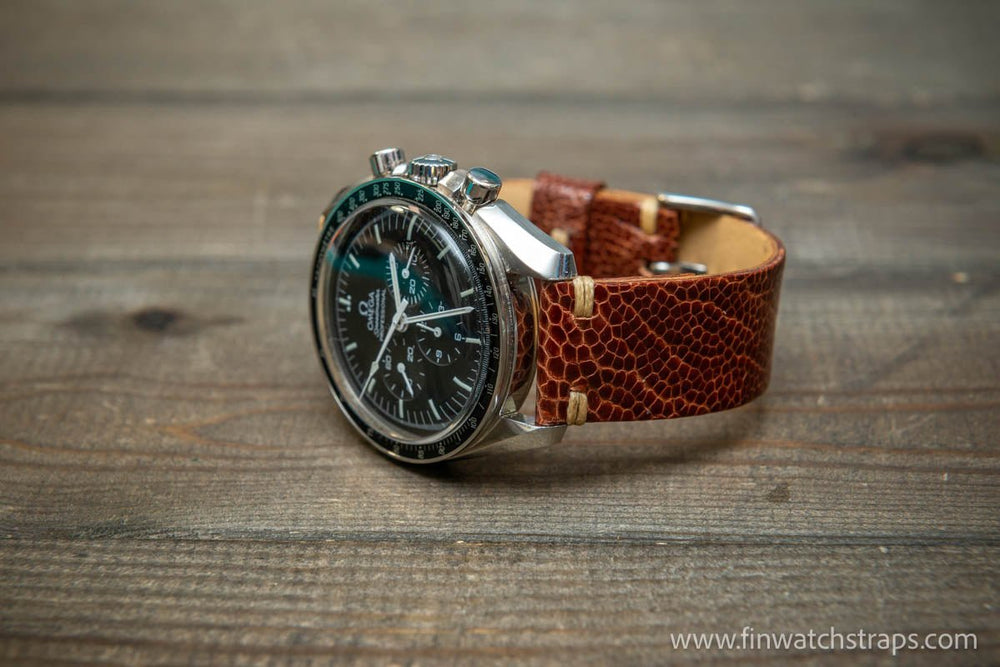 Ostrich legs leather watch strap - finwatchstraps