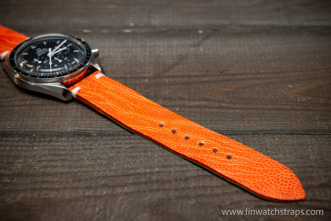 Ostrich legs leather watch strap - finwatchstraps