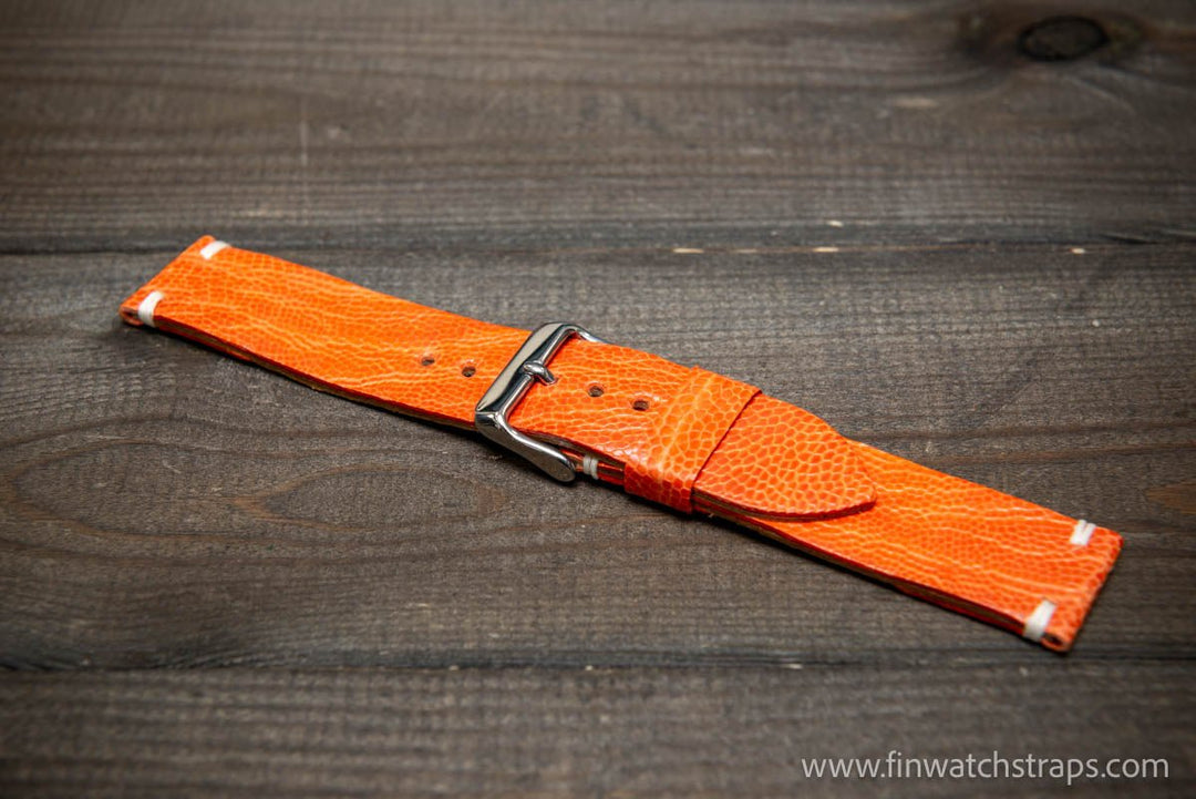 Ostrich legs leather watch strap - finwatchstraps