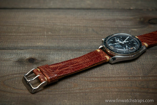 Ostrich legs leather watch strap - finwatchstraps