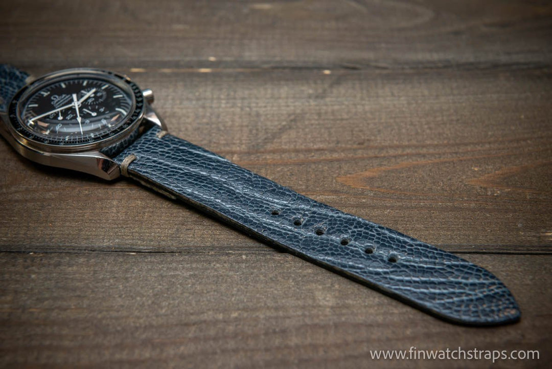 Ostrich legs leather watch strap - finwatchstraps