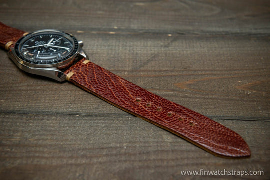 Ostrich legs leather watch strap - finwatchstraps
