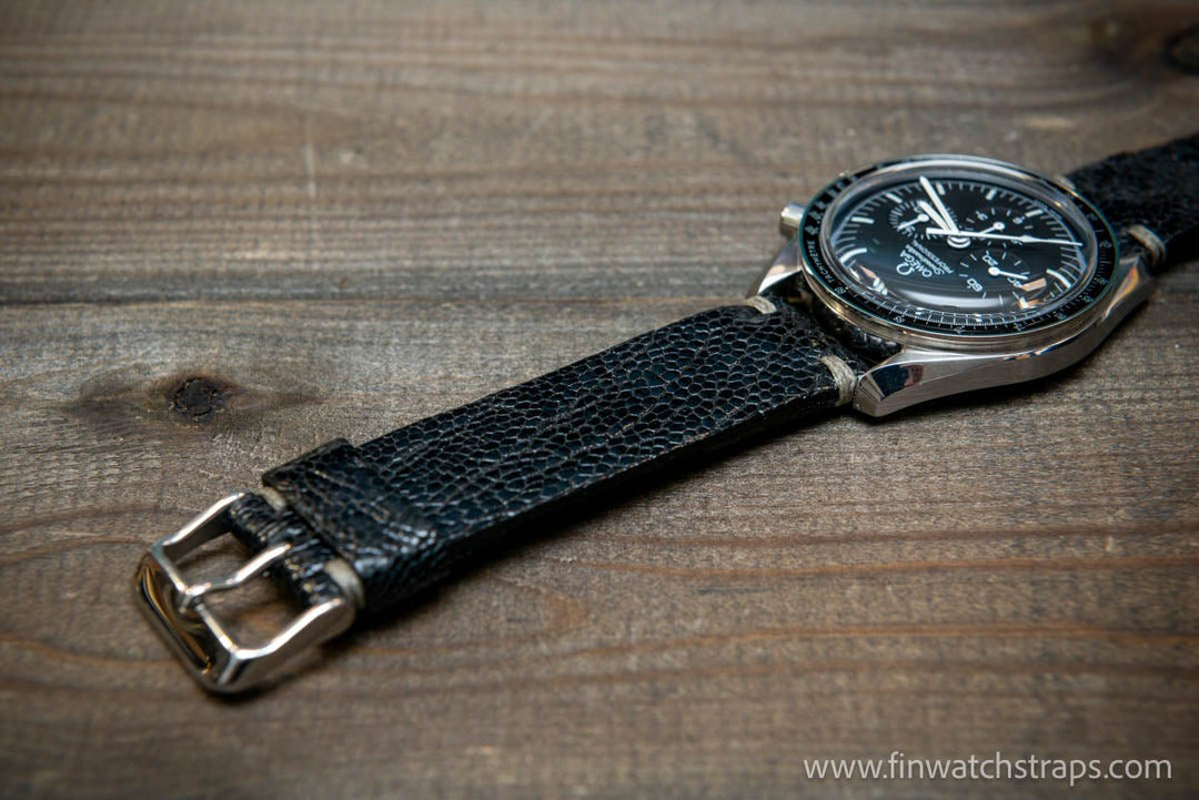 Ostrich legs leather watch strap - finwatchstraps