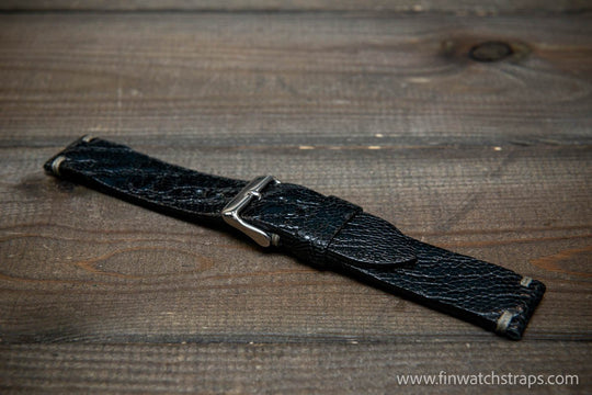 Ostrich legs leather watch strap - finwatchstraps