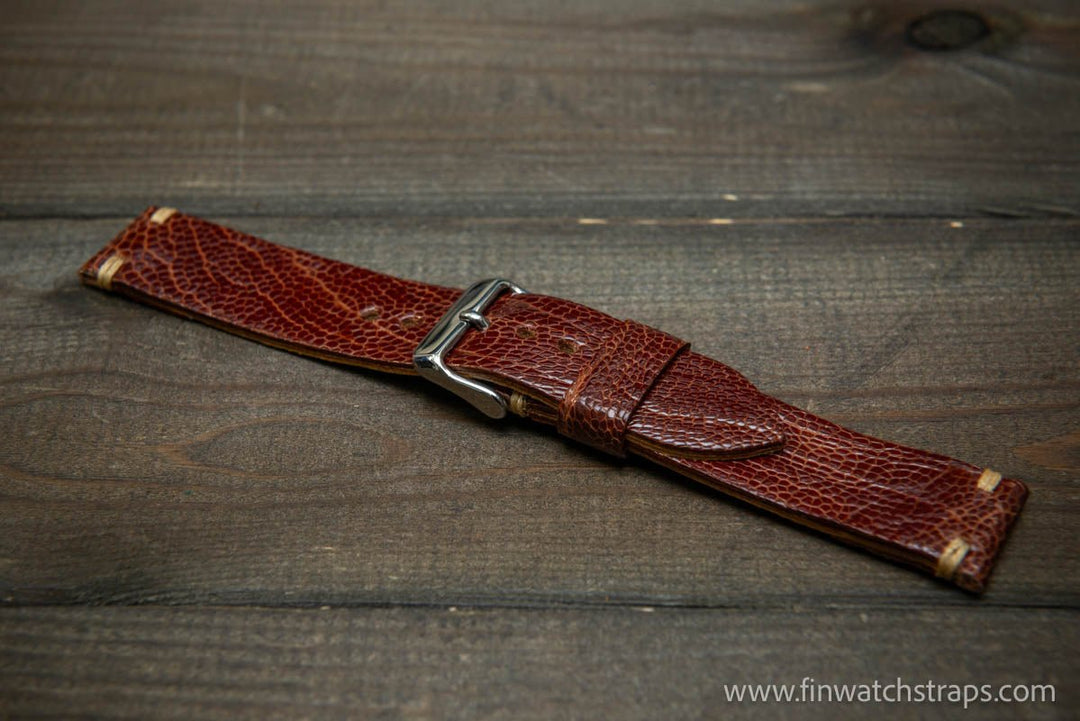 Ostrich legs leather watch strap - finwatchstraps