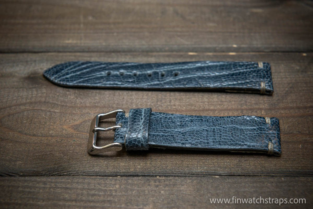 Ostrich legs leather watch strap - finwatchstraps