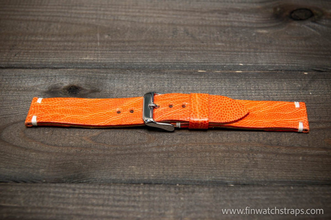 Ostrich legs leather watch strap - finwatchstraps