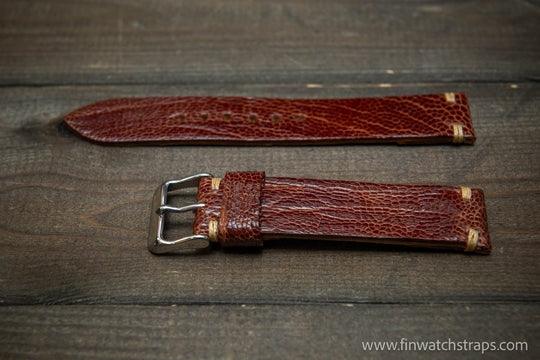 Ostrich legs leather watch strap - finwatchstraps