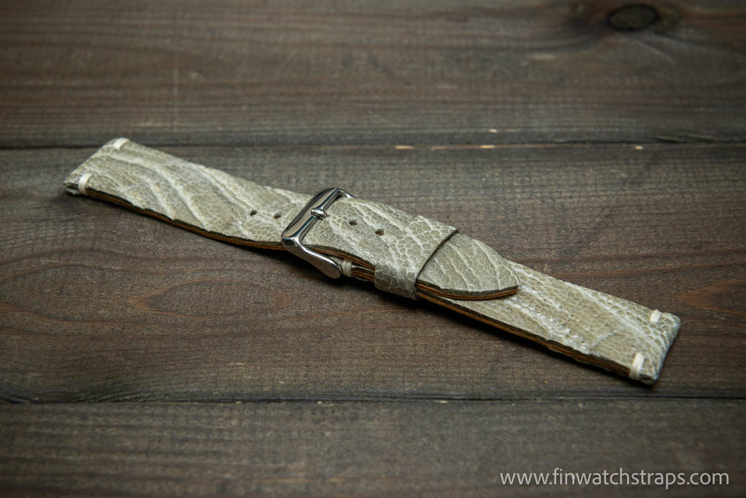 Ostrich legs leather watch strap - finwatchstraps