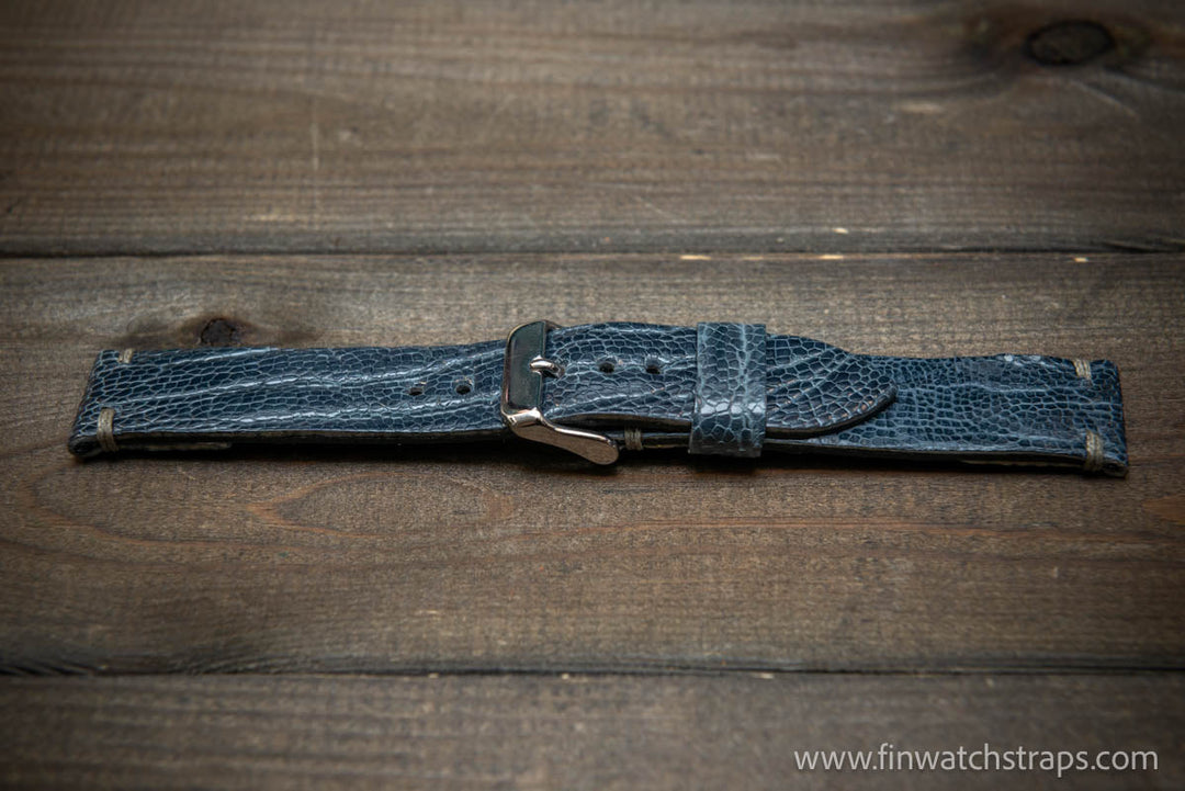 Ostrich legs leather watch strap - finwatchstraps