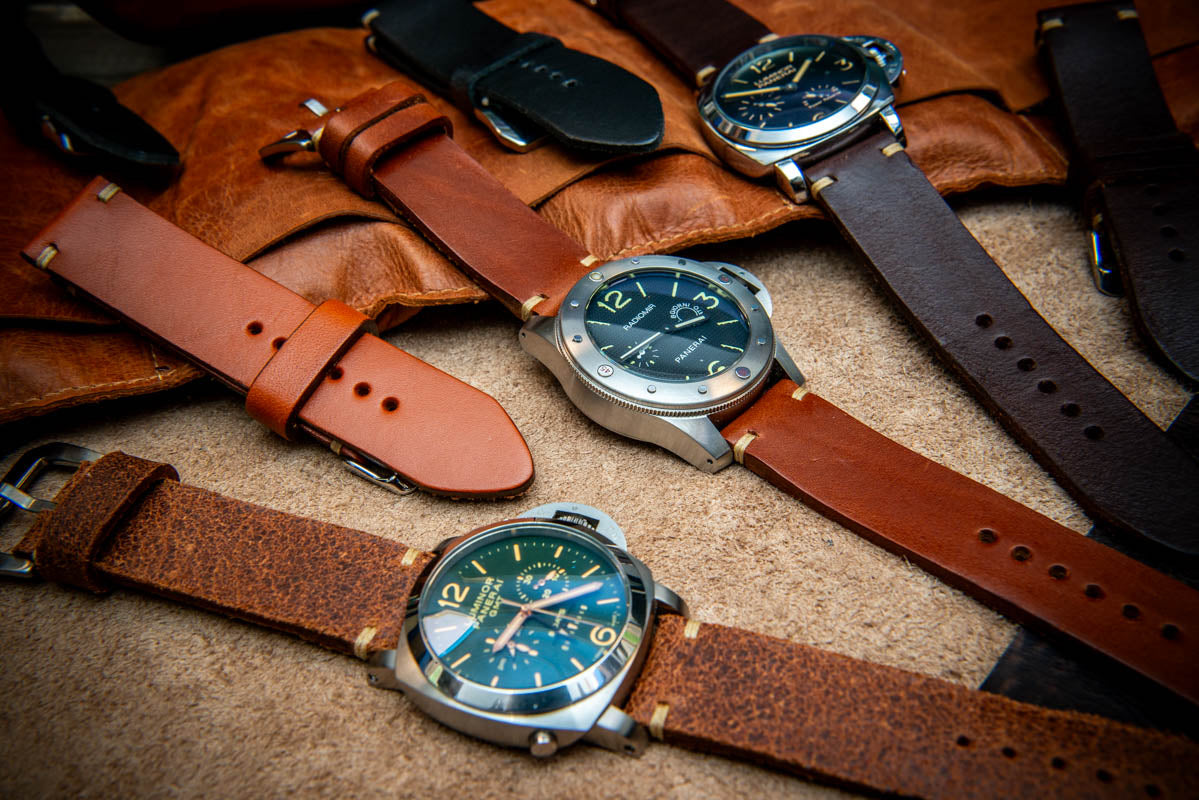 Bridle backs bull leather watch strap