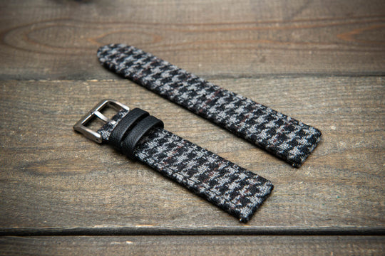 Ashen Plaid HARRIS TWEED® Watch Strap – Classic Style