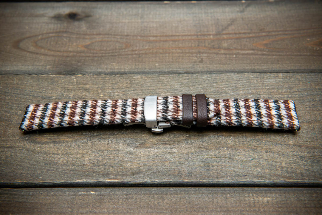 Autumn Stag HARRIS TWEED® Watch Strap – Inspired by Scotland. With a deployment clasp.