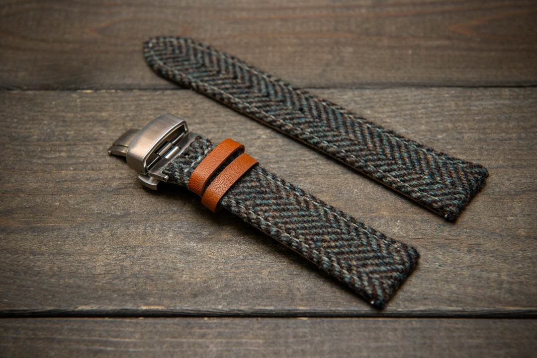 Tweed watch strap, Watch band made of HARRIS TWEED®