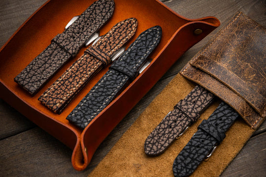 Stone Ridge Bison Leather Watch Strap – Unique Texture, Limited Edition