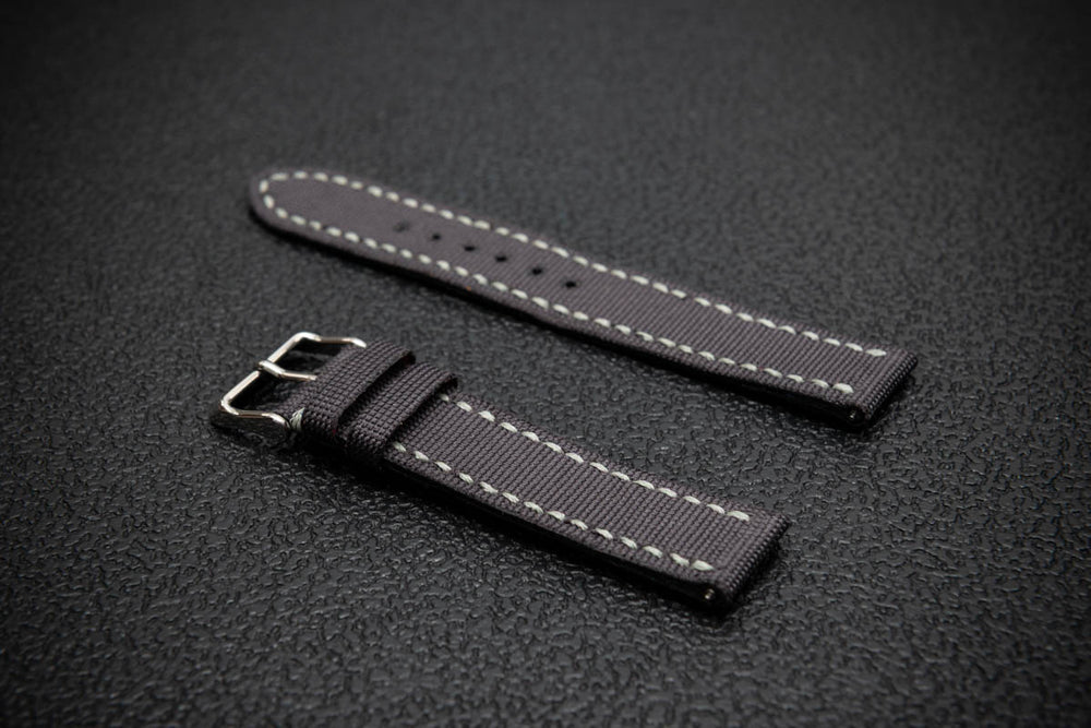 Storm Grey Sailcloth Watch Strap – Handmade by FinWatchStraps®
