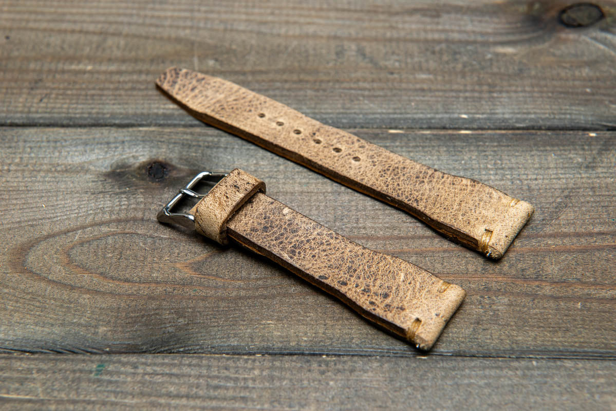 Pilot Sand Finwatchstraps African Kudu Leather Watch Strap – Rugged, Unique &amp; Timeless