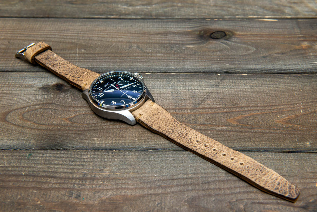 Pilot Sand Finwatchstraps African Kudu Leather Watch Strap – Rugged, Unique &amp; Timeless