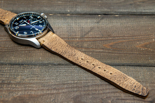 Pilot Sand Finwatchstraps African Kudu Leather Watch Strap – Rugged, Unique &amp; Timeless