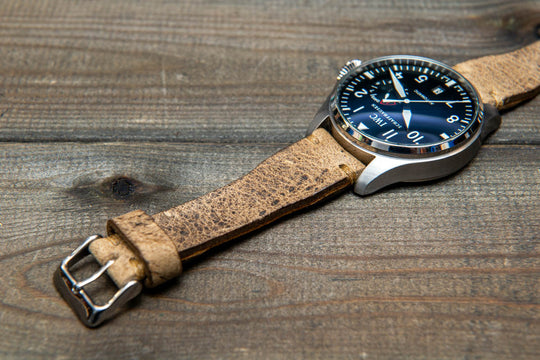 Pilot Sand Finwatchstraps African Kudu Leather Watch Strap – Rugged, Unique &amp; Timeless