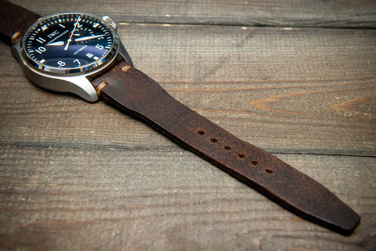 Pilot Brown Finwatchstraps African Kudu Leather Watch Strap – Rugged, Unique &amp; Timeless