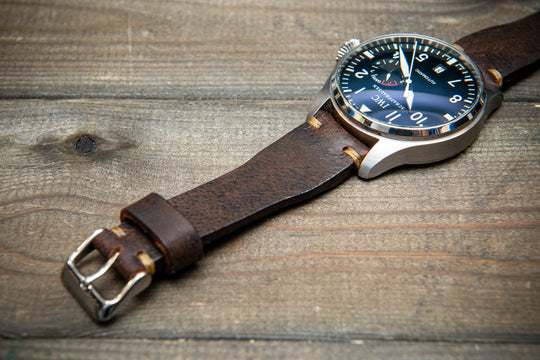 Pilot Brown Finwatchstraps African Kudu Leather Watch Strap – Rugged, Unique &amp; Timeless