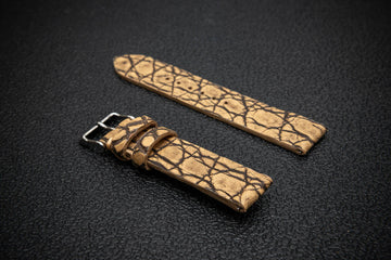 Golden Dusk Alligator Leather Watch Strap – Handmade in Finland, Limited Edition