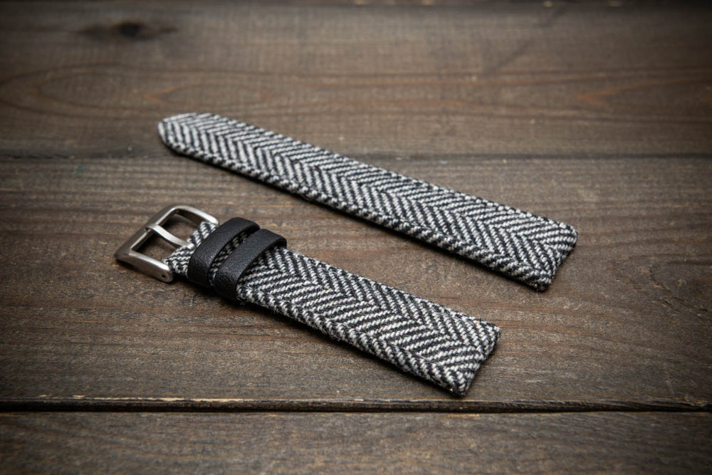 Atlantic Grey Herringbone – HARRIS TWEED® Watch Strap