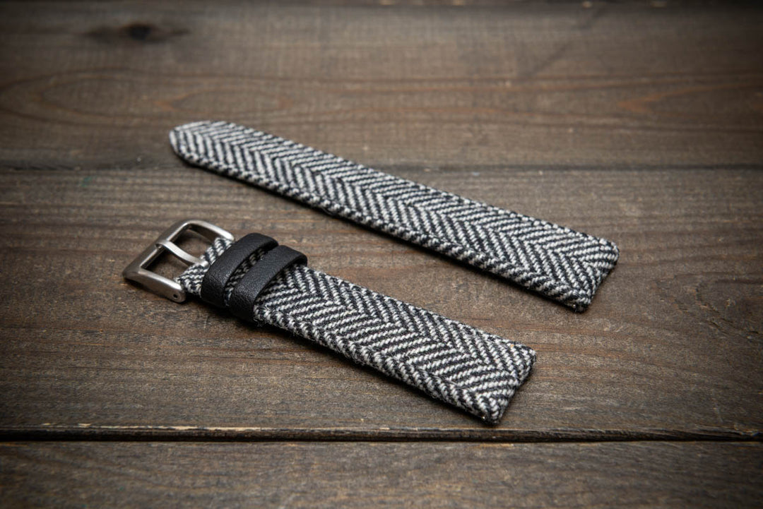 Atlantic Grey Herringbone – HARRIS TWEED® Watch Strap