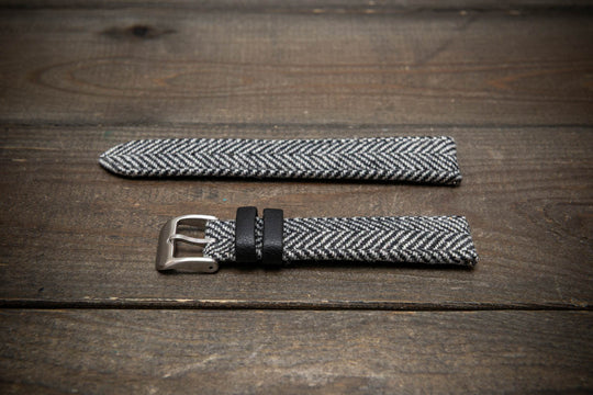 Atlantic Grey Herringbone – HARRIS TWEED® Watch Strap