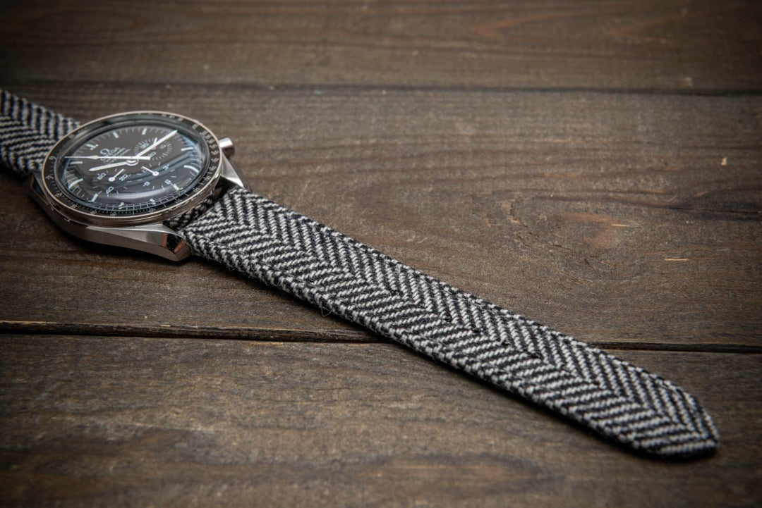 Atlantic Grey Herringbone – HARRIS TWEED® Watch Strap