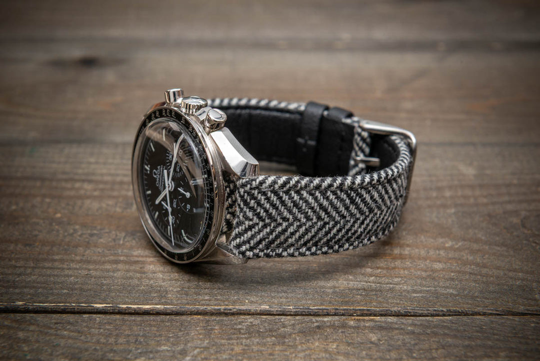 Atlantic Grey Herringbone – HARRIS TWEED® Watch Strap