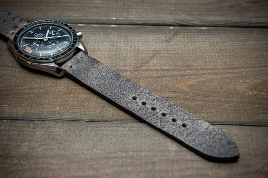 African Kudu Leather Watch Strap – Handmade in Finland | Finwatchstraps | Distressed Gray Watch Band