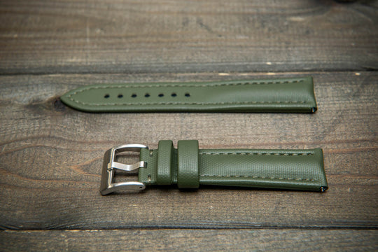 Stormsail sailcloth waterproof watch strap, Olive green
