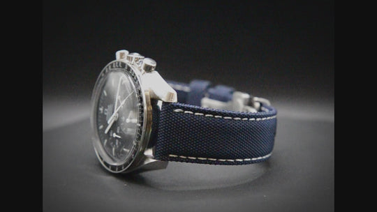 Sailcloth waterproof watch strap. Deployment clasp.