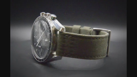 Army premium canvas watch strap, canvas watch band. Handmade in Finland - 20 mm, 22 mm.