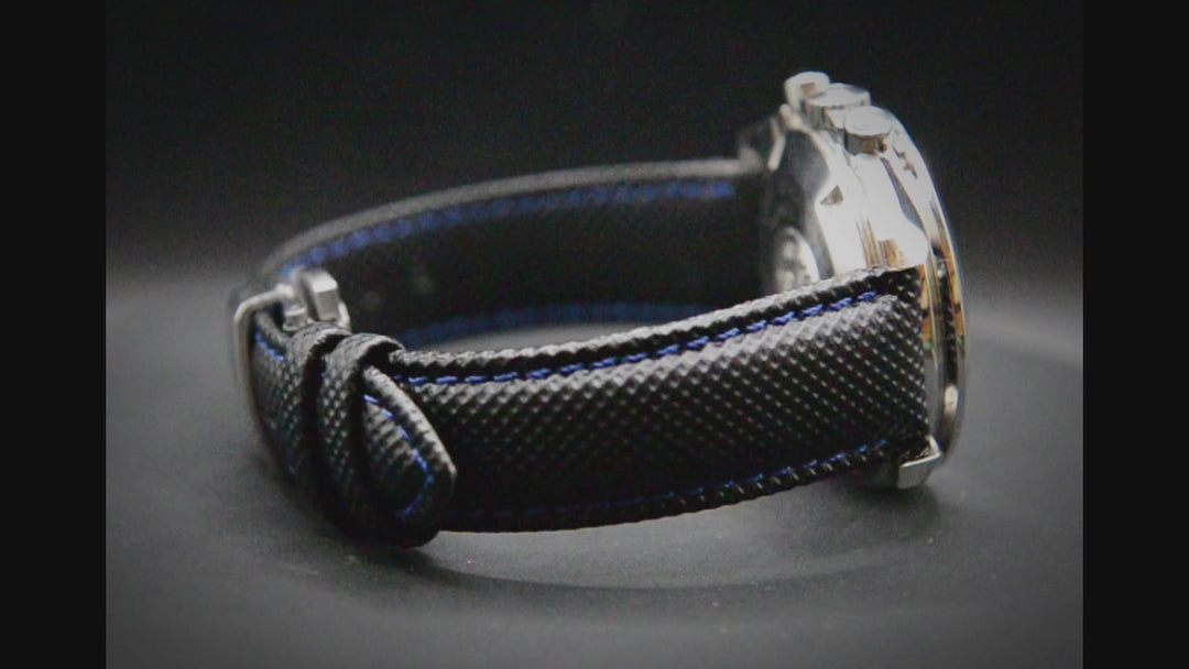 Sailcloth water-resistant watch strap 17-24 mm.