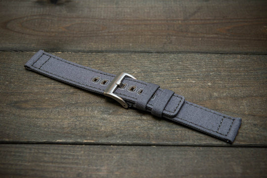 Army premium canvas watch strap, canvas watch band. Handmade in Finland - 20 mm, 22 mm. - finwatchstraps