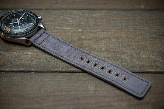 Army premium canvas watch strap, canvas watch band. Handmade in Finland - 20 mm, 22 mm. - finwatchstraps