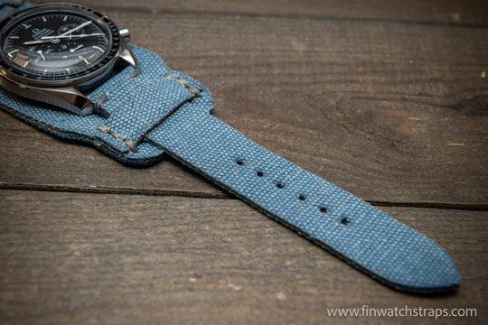 Military Bund Style Watch Strap: Vintage Canvas, handmade in Finland, Limited edition, watch lugs 10-26 mm. - finwatchstraps
