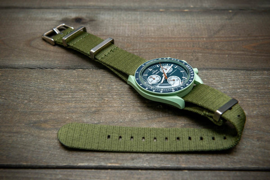 Military Nylon Watch Strap, Army Style Single Pass Watch Band by FinWatchStraps®,watch lugs 20 mm,22 mm. - finwatchstraps